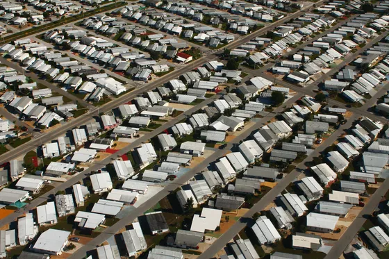 Mobile home community entrance